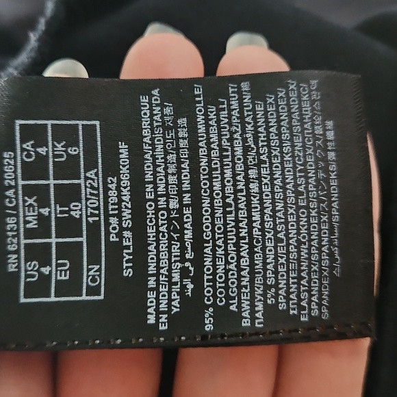 Guess Black long mesh sleeve bodycon mini dress - Picture 5 of 8